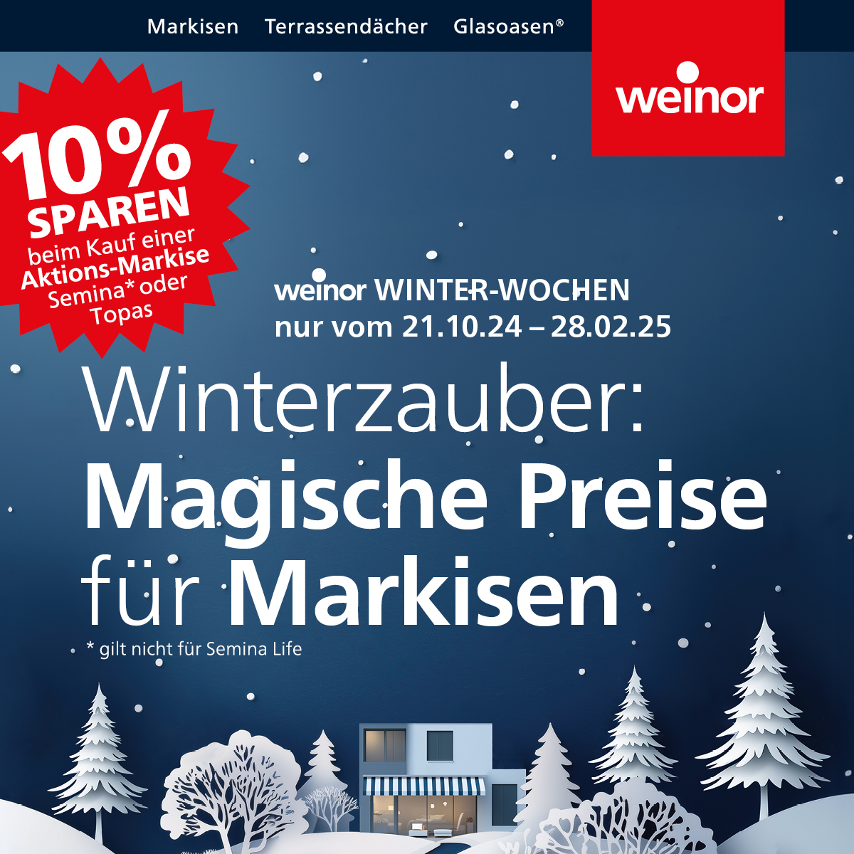 Aktion Winterpreise von weinor.